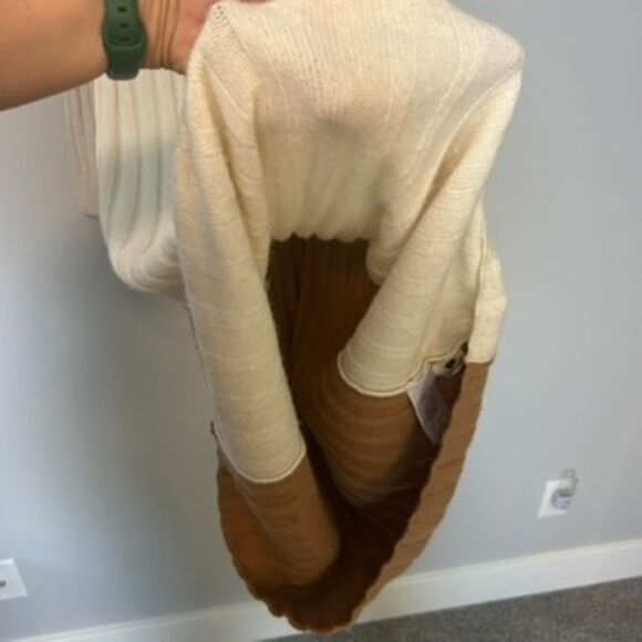 Madewell Womens (Re)sourced Ribbed Midi Sweater Dress Size Medium Antique Cream - Picture 9 of 16